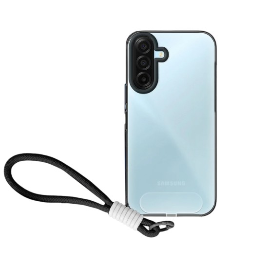 Capa de Silicone Designer Magnética com Cordão para Samsung Galaxy A37 Preto